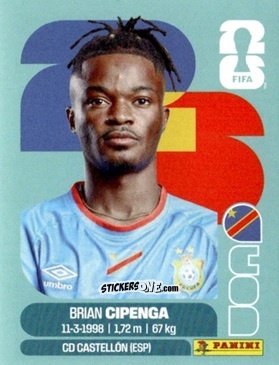 Cromo Brian Cipenga - Fifa World Cup 2026. Standard Edition n. COD17 - Panini