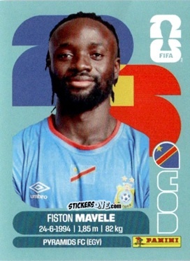 Cromo Fiston Mayele - Fifa World Cup 2026. Standard Edition n. COD18 - Panini