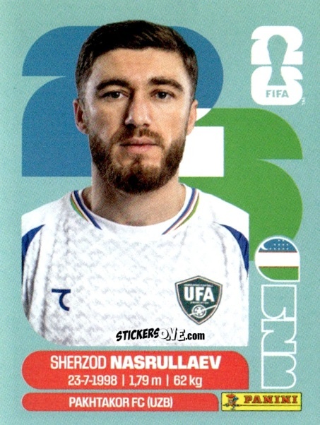 Cromo Sherzod Nasrullaev - Fifa World Cup 2026. Standard Edition n. UZB4 - Panini