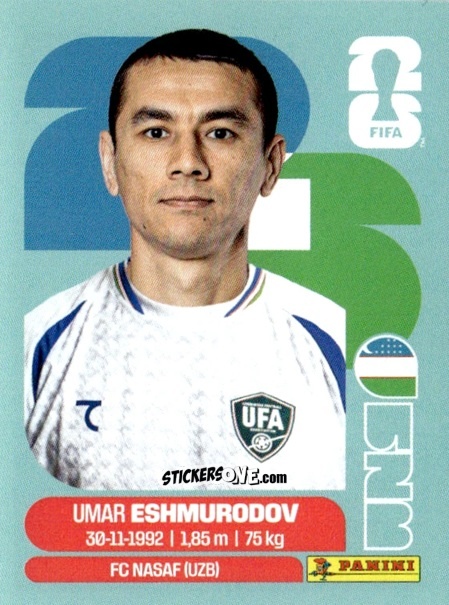Cromo Umar Eshmurodov - Fifa World Cup 2026. Standard Edition n. UZB5 - Panini