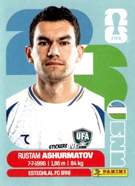 Cromo Rustam Ashurmatov - Fifa World Cup 2026. Standard Edition n. UZB7 - Panini