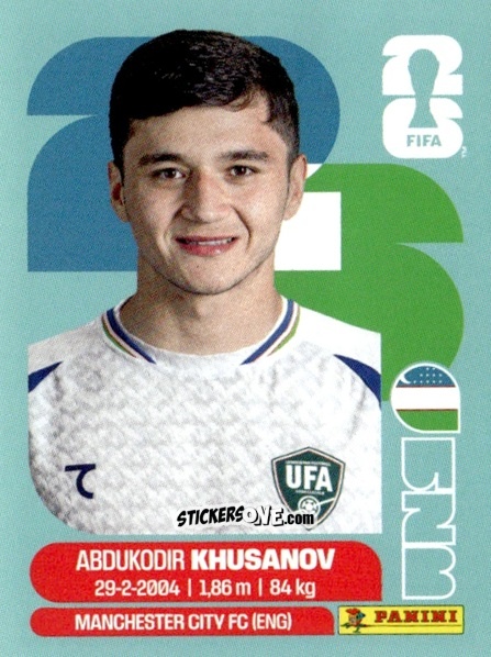 Cromo Abdukodir Khusanov - Fifa World Cup 2026. Standard Edition n. UZB9 - Panini