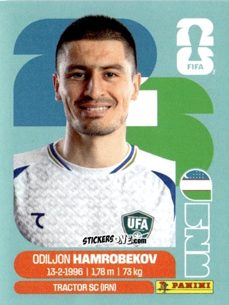Cromo Odiljon Hamrobekov - Fifa World Cup 2026. Standard Edition n. UZB10 - Panini