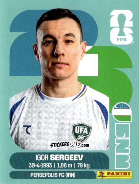 Cromo Igor Sergeev - Fifa World Cup 2026. Standard Edition n. UZB19 - Panini