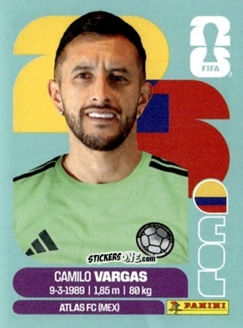 Cromo Camilo Vargas - Fifa World Cup 2026. Standard Edition n. COL2 - Panini