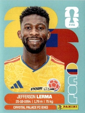 Sticker Jefferson Lerma - Fifa World Cup 2026. Standard Edition n. COL10 - Panini