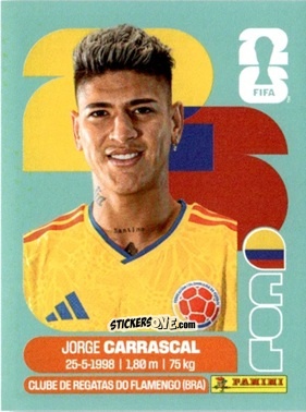 Cromo Jorge Carrascal - Fifa World Cup 2026. Standard Edition n. COL16 - Panini