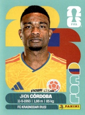 Cromo Jhon Cordoba - Fifa World Cup 2026. Standard Edition n. COL18 - Panini