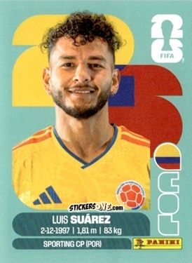 Figurina Luis Suarez - Fifa World Cup 2026. Standard Edition n. COL19 - Panini