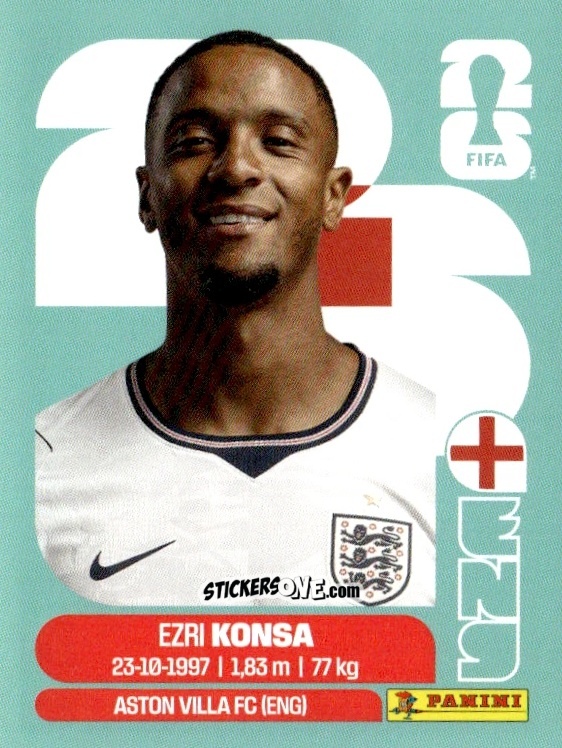 Figurina Ezri Konsa - Fifa World Cup 2026. Standard Edition n. ENG5 - Panini