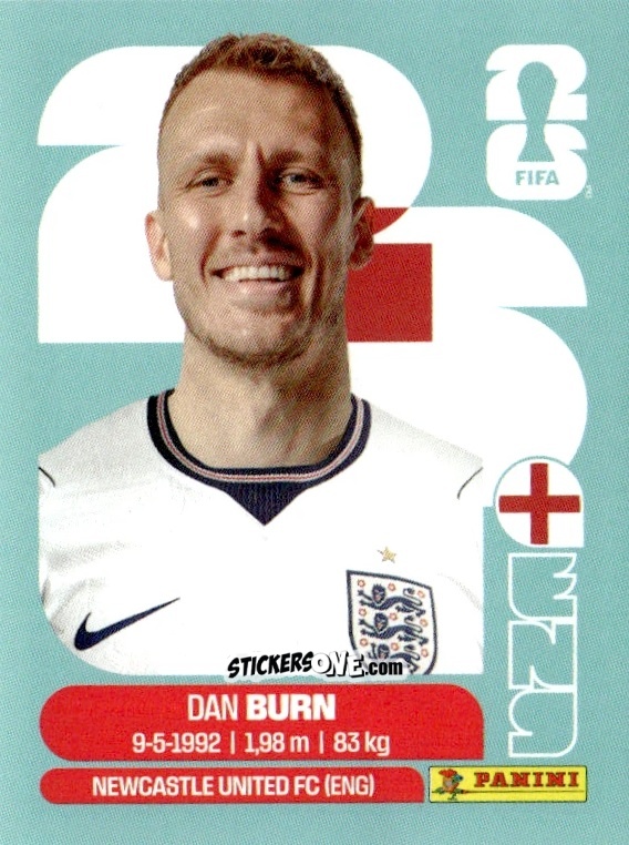 Sticker Dan Burn - Fifa World Cup 2026. Standard Edition n. ENG8 - Panini