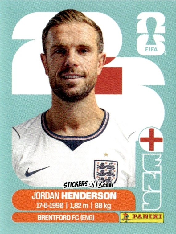 Sticker Jordan Henderson - Fifa World Cup 2026. Standard Edition n. ENG9 - Panini