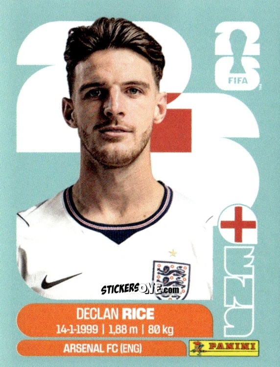 Cromo Declan Rice - Fifa World Cup 2026. Standard Edition n. ENG10 - Panini