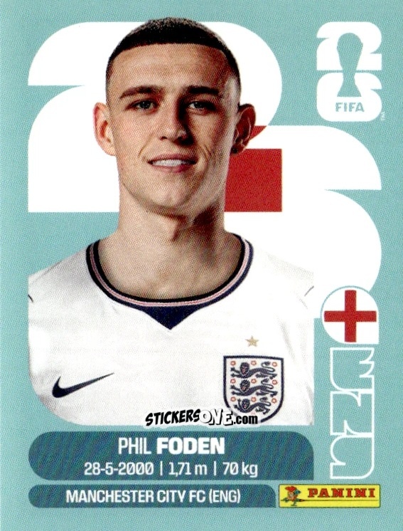 Cromo Phil Foden - Fifa World Cup 2026. Standard Edition n. ENG16 - Panini