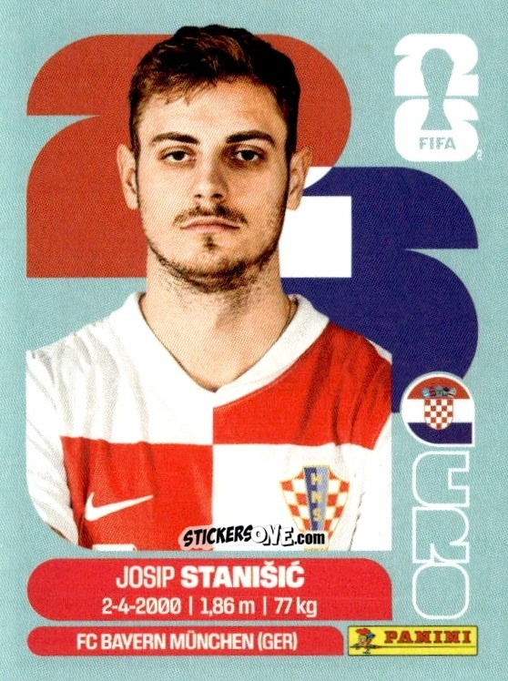Figurina Josip Stanišić - Fifa World Cup 2026. Standard Edition n. CRO5 - Panini