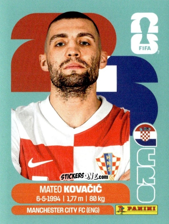Figurina Mateo Kovacic - Fifa World Cup 2026. Standard Edition n. CRO10 - Panini