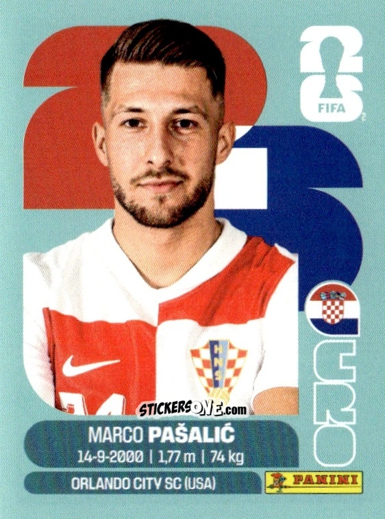 Sticker Marco Pasalic - Fifa World Cup 2026. Standard Edition n. CRO17 - Panini