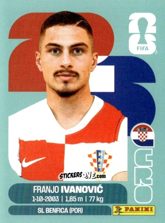 Figurina Franjo Ivanovic - Fifa World Cup 2026. Standard Edition n. CRO20 - Panini