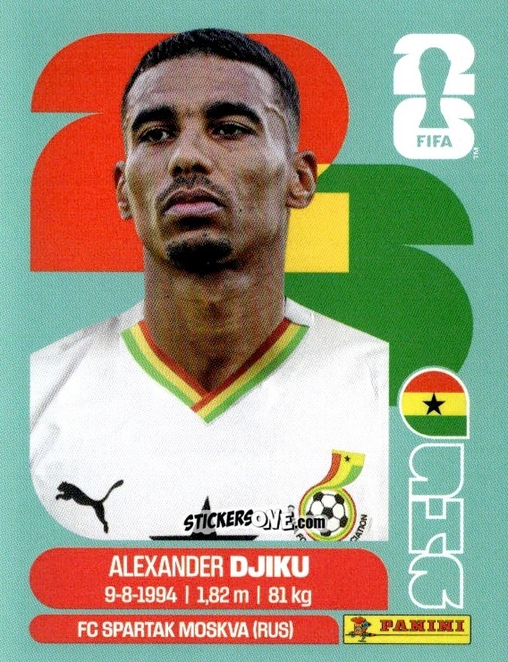 Cromo Alexander Djiku - Fifa World Cup 2026. Standard Edition n. GHA6 - Panini