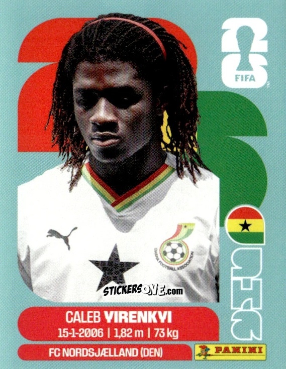 Cromo Caleb Yirenkyi - Fifa World Cup 2026. Standard Edition n. GHA8 - Panini