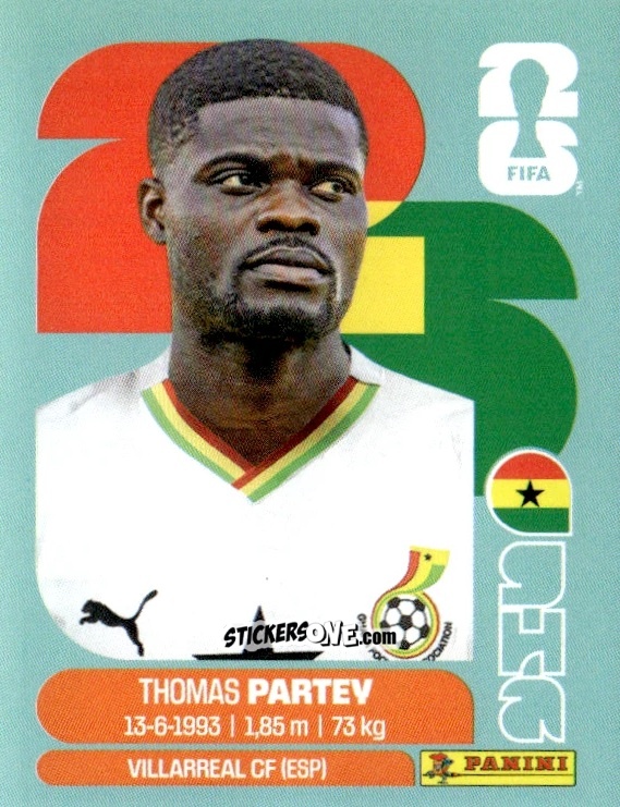 Sticker Thomas Partey - Fifa World Cup 2026. Standard Edition n. GHA10 - Panini