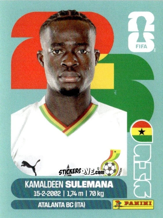 Cromo Kamaldeen Sulemana - Fifa World Cup 2026. Standard Edition n. GHA12 - Panini