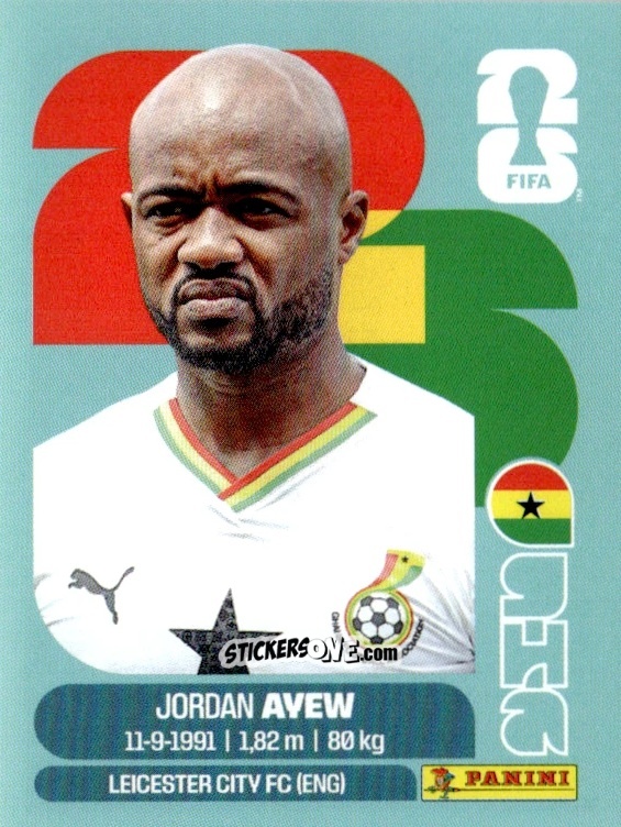 Sticker Jordan Ayew - Fifa World Cup 2026. Standard Edition n. GHA16 - Panini