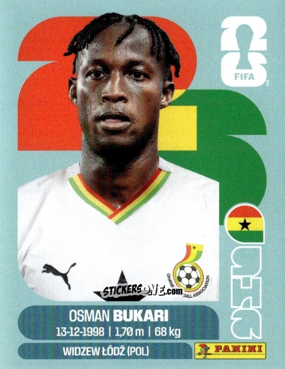 Sticker Osman Bukari - Fifa World Cup 2026. Standard Edition n. GHA19 - Panini