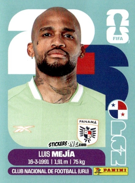 Cromo Luis Mejia - Fifa World Cup 2026. Standard Edition n. PAN3 - Panini
