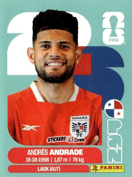 Cromo Andres Andrade - Fifa World Cup 2026. Standard Edition n. PAN5 - Panini