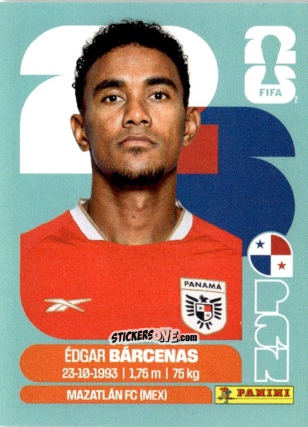 Cromo Édgar Bárcenas - Fifa World Cup 2026. Standard Edition n. PAN14 - Panini