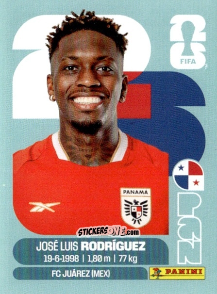Cromo Jose Luiz Rodriguez - Fifa World Cup 2026. Standard Edition n. PAN19 - Panini