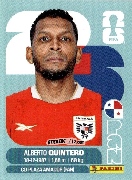 Cromo Alberto Quintero - Fifa World Cup 2026. Standard Edition n. PAN20 - Panini