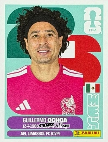 Cromo Guillermo Ochoa - Fifa World Cup 2026. Standard Edition n. MEX2U - Panini