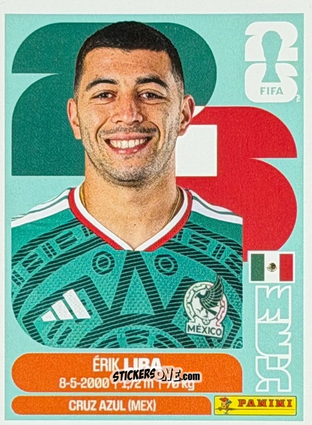 Figurina Erik Lira - Fifa World Cup 2026. Standard Edition n. MEX12U - Panini