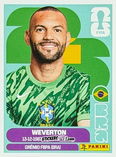 Figurina Weverton - Fifa World Cup 2026. Standard Edition n. BRA3U - Panini