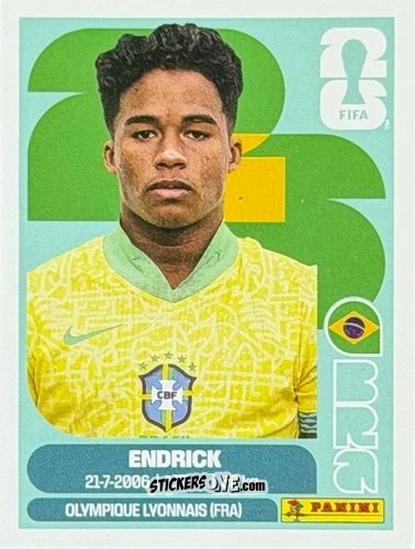Figurina Endrick - Fifa World Cup 2026. Standard Edition n. BRA16U - Panini