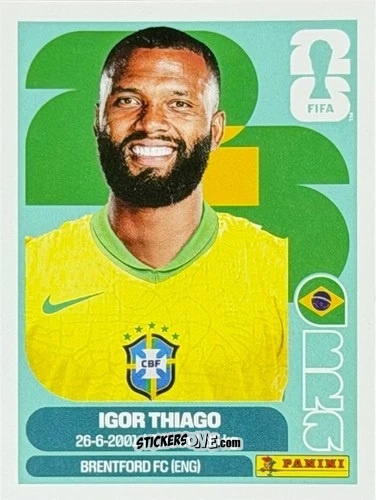 Figurina Igor Thiago - Fifa World Cup 2026. Standard Edition n. BRA20U - Panini