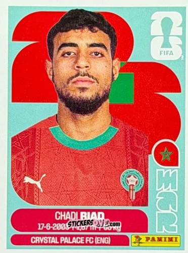 Figurina Chadi Riad - Fifa World Cup 2026. Standard Edition n. MAR9U - Panini