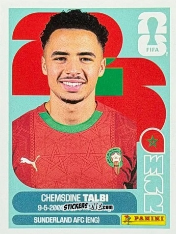 Figurina Chemsdine Talbi - Fifa World Cup 2026. Standard Edition n. MAR16U - Panini