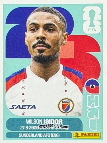 Sticker Wilson Isidor - Fifa World Cup 2026. Standard Edition n. HAI14U - Panini