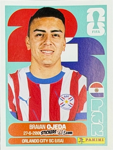 Figurina Braian Ojeda - Fifa World Cup 2026. Standard Edition n. PAR9U - Panini