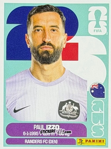 Figurina Paul Izzo - Fifa World Cup 2026. Standard Edition n. AUS3U - Panini