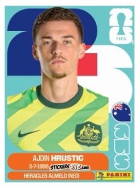 Figurina Ajdin Hrustic - Fifa World Cup 2026. Standard Edition n. AUS12U - Panini