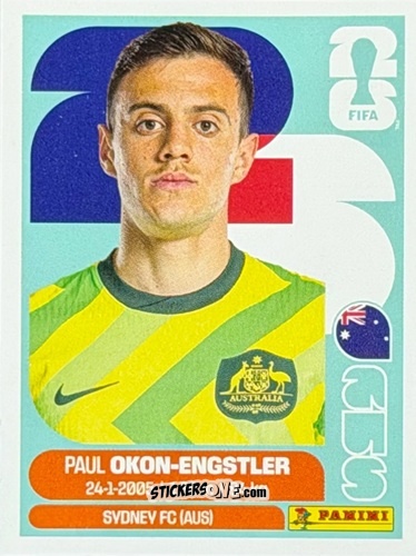 Figurina Paul Okon-Engstler - Fifa World Cup 2026. Standard Edition n. AUS16U - Panini