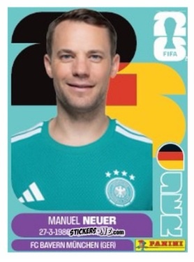 Cromo Manuel Neuer - Fifa World Cup 2026. Standard Edition n. GER2U - Panini