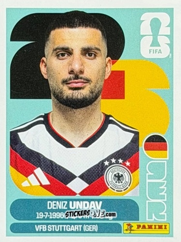 Sticker Deniz Undav - Fifa World Cup 2026. Standard Edition n. GER19U - Panini