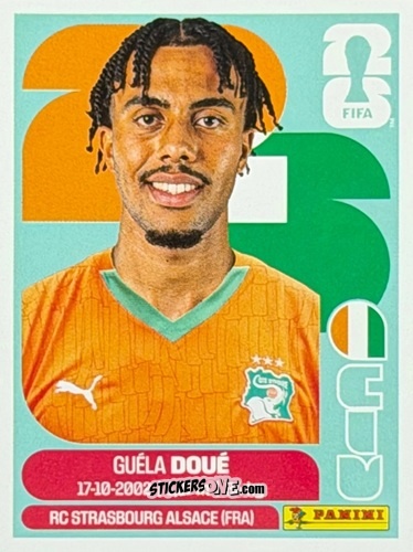 Sticker Guéla Doué - Fifa World Cup 2026. Standard Edition n. CIV7U - Panini