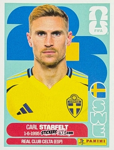 Cromo Carl Starfelt - Fifa World Cup 2026. Standard Edition n. SWE5U - Panini