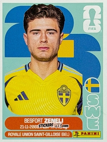 Sticker Besfort Zeneli - Fifa World Cup 2026. Standard Edition n. SWE9U - Panini